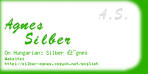 agnes silber business card